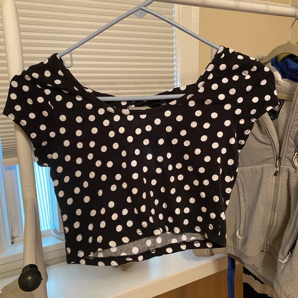 Polka dot crop top